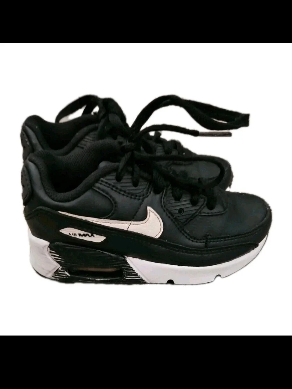 Nike Air Max Toddler 90 TD 'Black White Streetwear Sneaker 11C